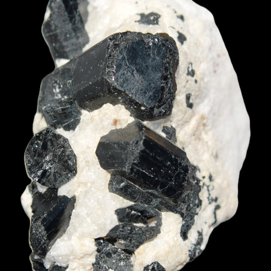 Black Tourmaline cluster in Calcite matrix 78*36*68mm 254g Rocks and Things Store