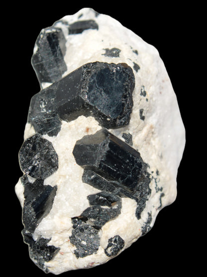 Black Tourmaline cluster in Calcite matrix 78*36*68mm 254g Rocks and Things Store