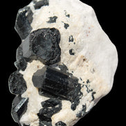 Black Tourmaline cluster in Calcite matrix 78*36*68mm 254g Rocks and Things Store