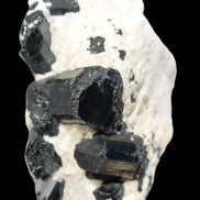 Black Tourmaline cluster in Calcite matrix 78*36*68mm 254g Rocks and Things Store