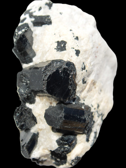 Black Tourmaline cluster in Calcite matrix 78*36*68mm 254g Rocks and Things Store