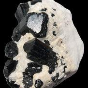 Black Tourmaline cluster in Calcite matrix 78*36*68mm 254g Rocks and Things Store