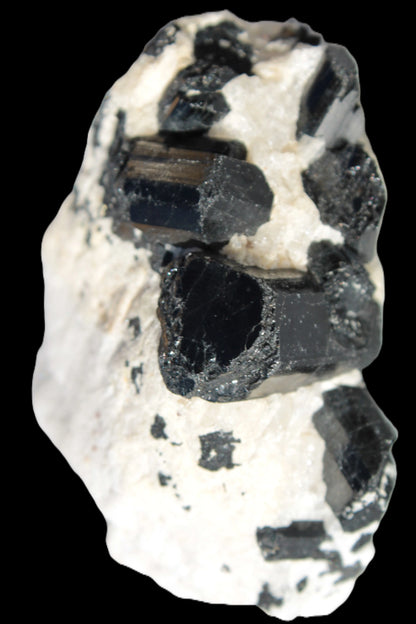 Black Tourmaline cluster in Calcite matrix 78*36*68mm 254g Rocks and Things Store