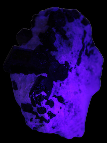 Black Tourmaline cluster in Calcite matrix 78*36*68mm 254g Rocks and Things Store