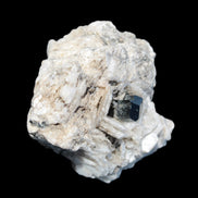 Black Tourmaline pyramidal terminated crystal in Mica Feldspar matrix from Skardu, Pakistan 144.7g Rocks and Things