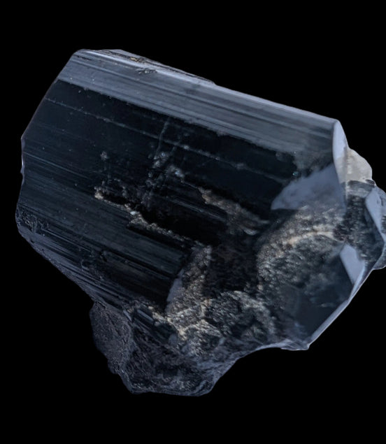 Black Tourmaline terminated crystal from Skardu, Pakistan 88.9ct 17.8g in sunshine - Rocks and Things Store