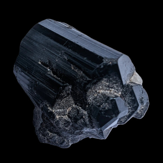 Black Tourmaline terminated crystal from Skardu, Pakistan 88.9ct 17.8g in sunshine - Rocks and Things Store