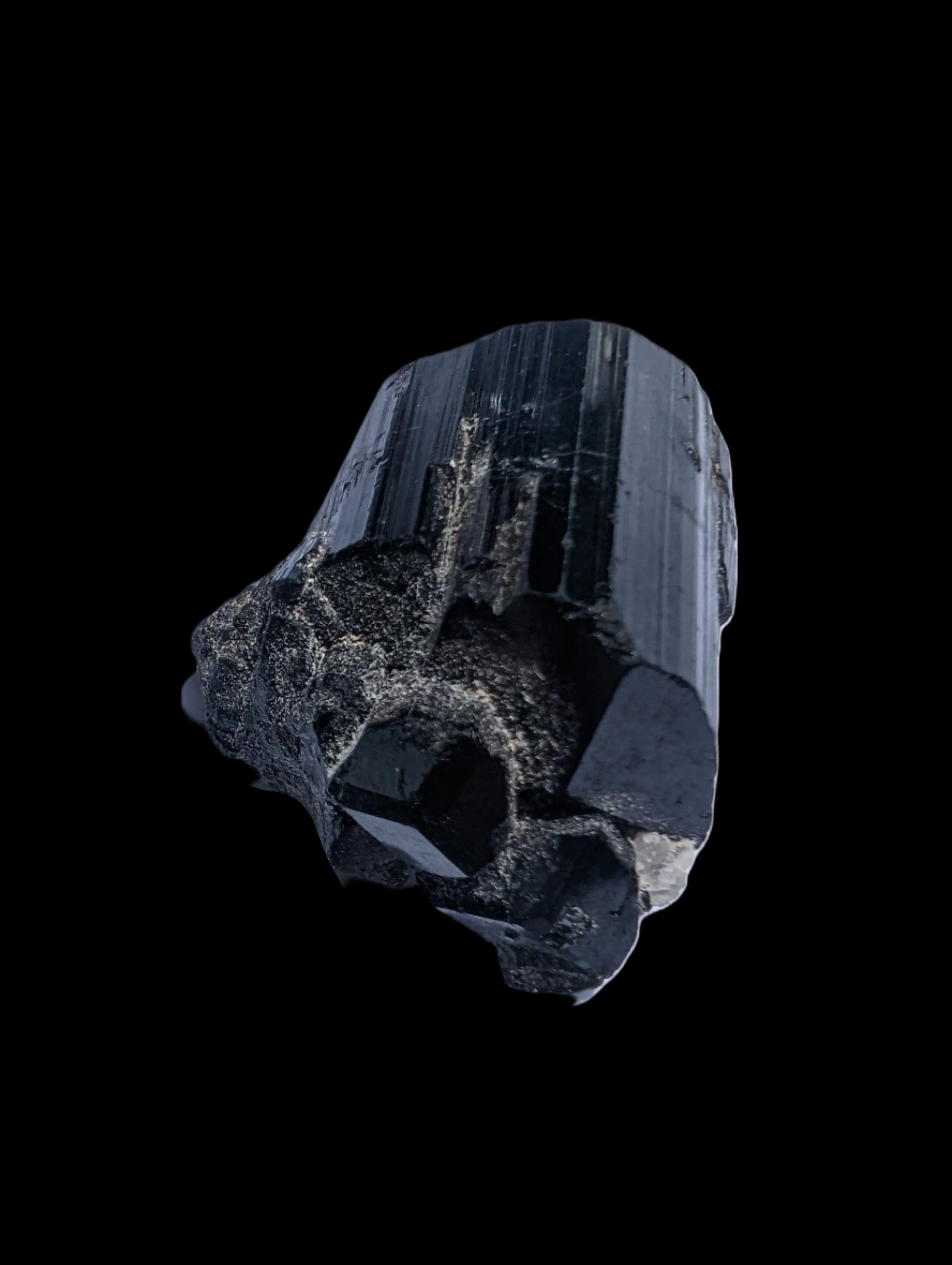 Black Tourmaline terminated crystal from Skardu, Pakistan 88.9ct 17.8g in sunshine - Rocks and Things Store