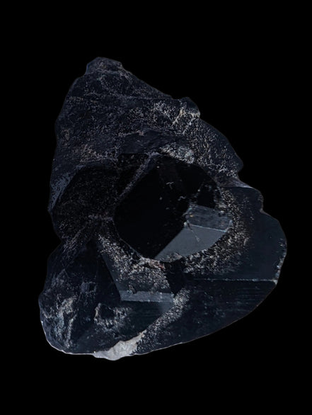 Black Tourmaline terminated crystal from Skardu, Pakistan 88.9ct 17.8g in sunshine - Rocks and Things Store