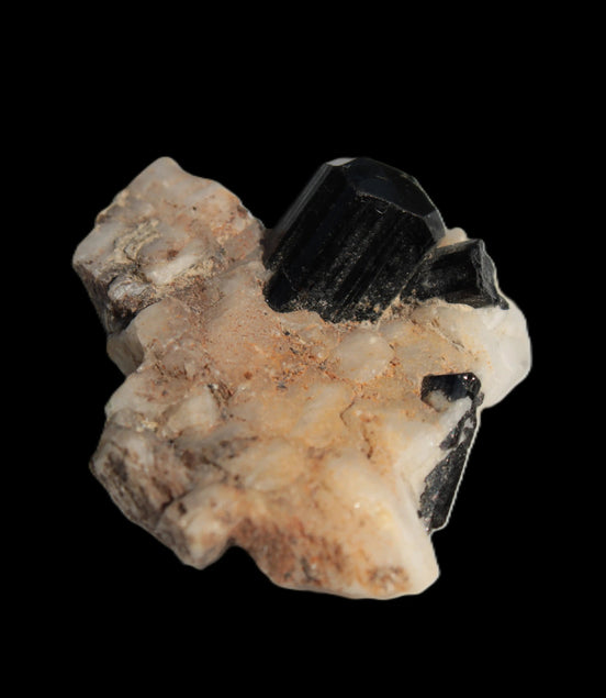 Black Tourmaline terminated crystal in Feldspar from Skardu, Pakistan 45.7ct 9.1g - Rocks and Things Store