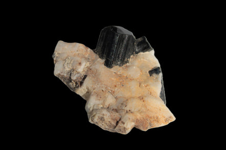 Black Tourmaline terminated crystal in Feldspar from Skardu, Pakistan 45.7ct 9.1g Rocks and Things