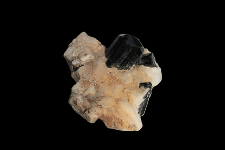 Black Tourmaline terminated crystal in Feldspar from Skardu, Pakistan 45.7ct 9.1g Rocks and Things