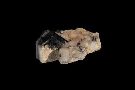 Black Tourmaline terminated crystal in Feldspar from Skardu, Pakistan 45.7ct 9.1g Rocks and Things