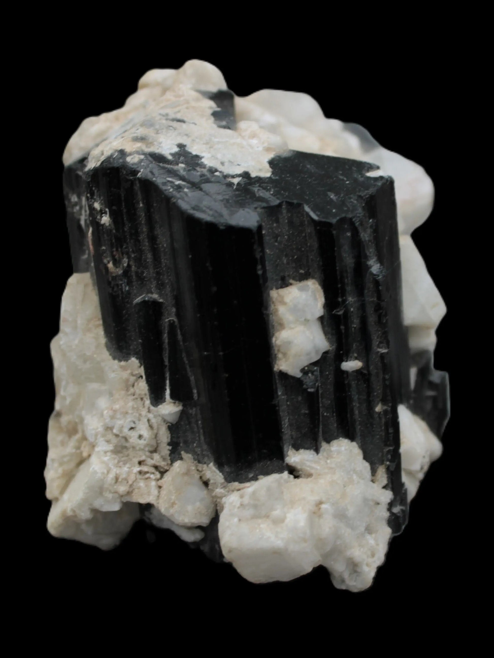 Black Tourmaline terminated crystal with Feldspar from Skardu  610.6ct 122g Rocks and Things