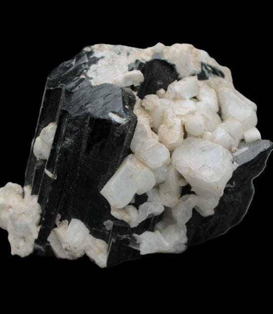 Black Tourmaline terminated crystal with Feldspar from Skardu  610.6ct 122g Rocks and Things