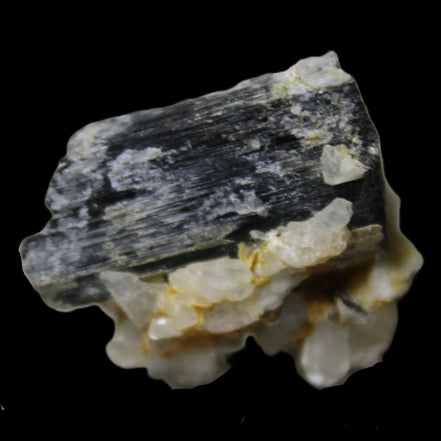 Black Tourmaline with Feldspar Quartz UV reactive matrix 88.2ct 17.7g in LED light -  Rocks and Things Store