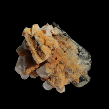 Black Tourmaline with Feldspar Quartz UV reactive matrix 88.2ct 17.7g in sunlight - Rocks and Things Store