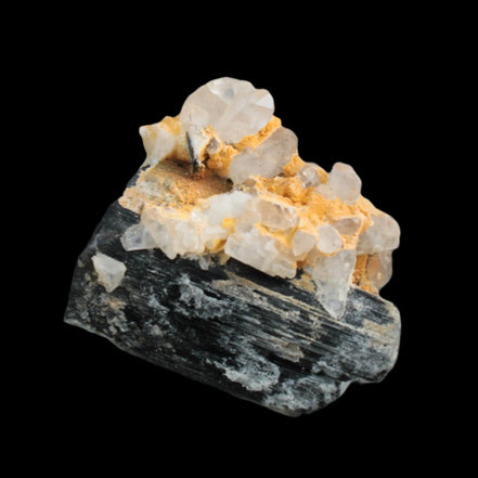 Black Tourmaline with Feldspar Quartz UV reactive matrix 88.2ct 17.7g in sunlight - Rocks and Things Store