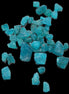 Blue Apatite tiny raw crystals 9-10g Rocks and Things