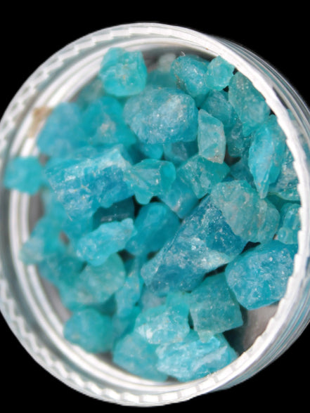 Blue Apatite tiny raw crystals 9-10g Rocks and Things