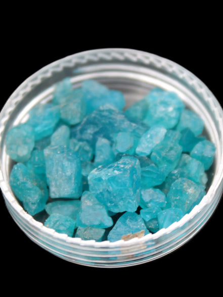Blue Apatite tiny raw crystals 9-10g Rocks and Things