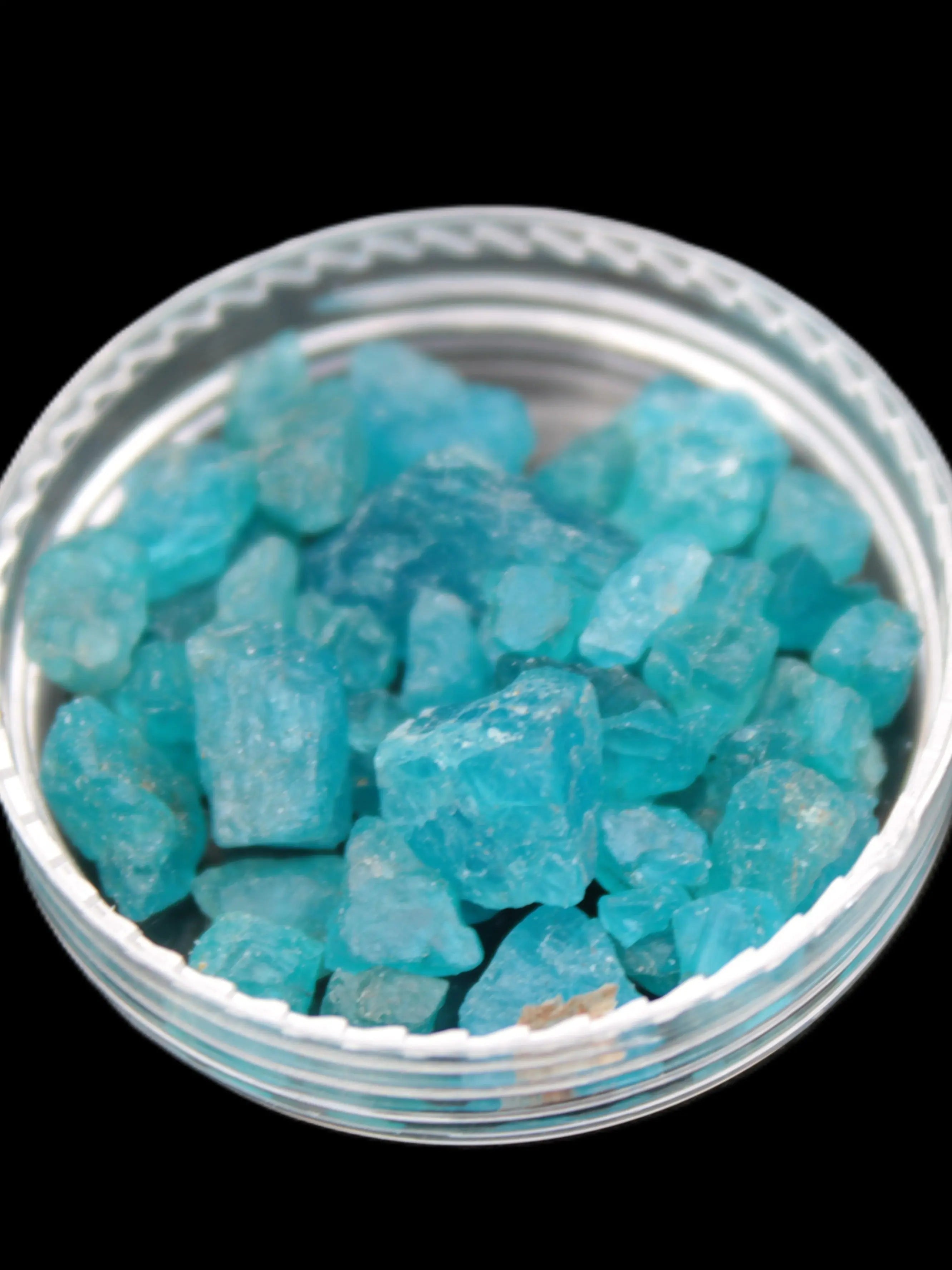 Blue Apatite tiny raw crystals 9-10g Rocks and Things