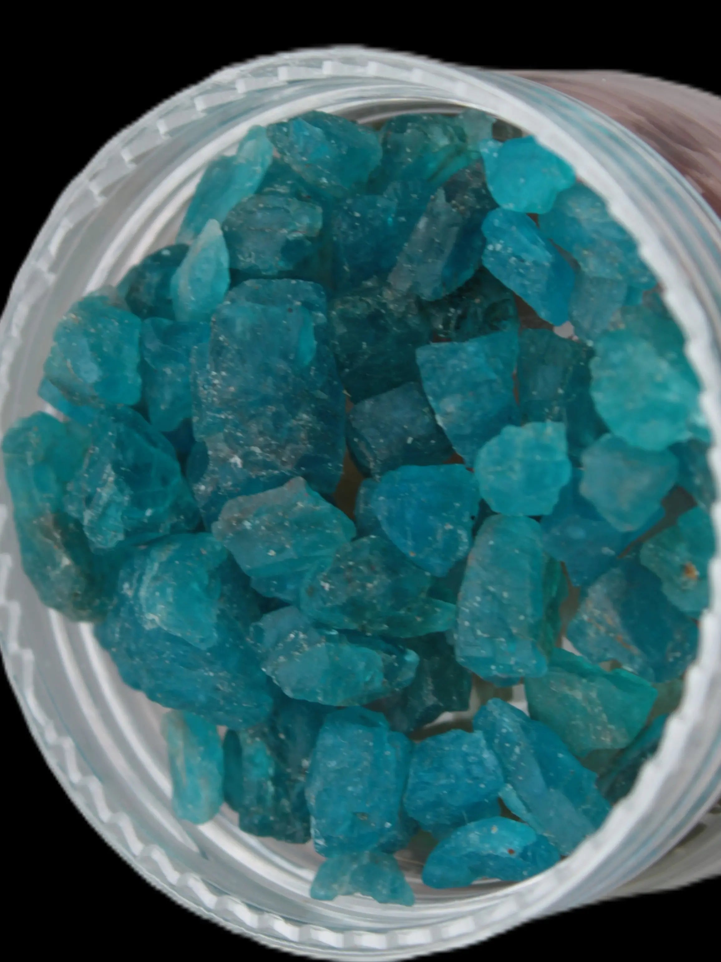 Blue Apatite tiny raw crystals 9-10g Rocks and Things