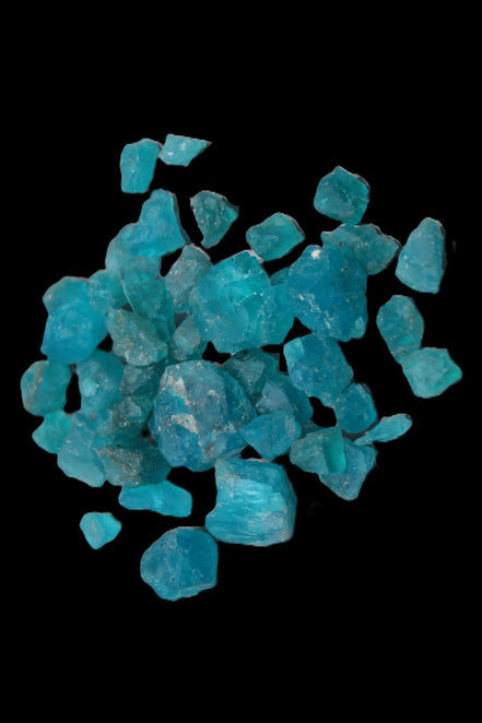Blue Apatite tiny raw crystals 9-10g Rocks and Things