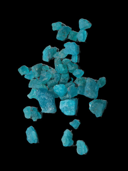 Blue Apatite tiny raw crystals 9-10g Rocks and Things