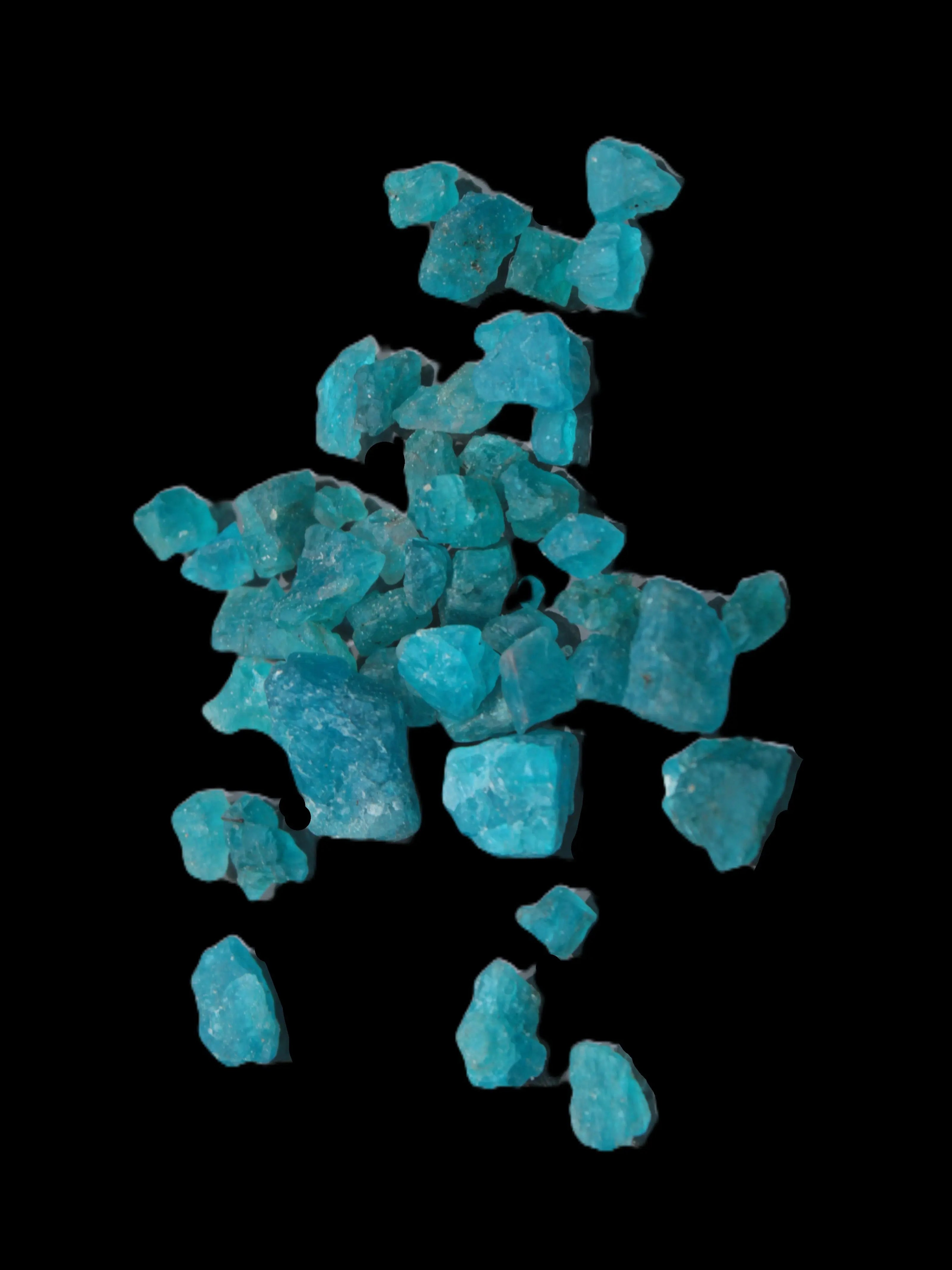 Blue Apatite tiny raw crystals 9-10g Rocks and Things