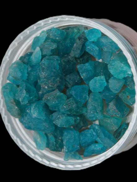 Blue Apatite tiny raw crystals 9-10g Rocks and Things