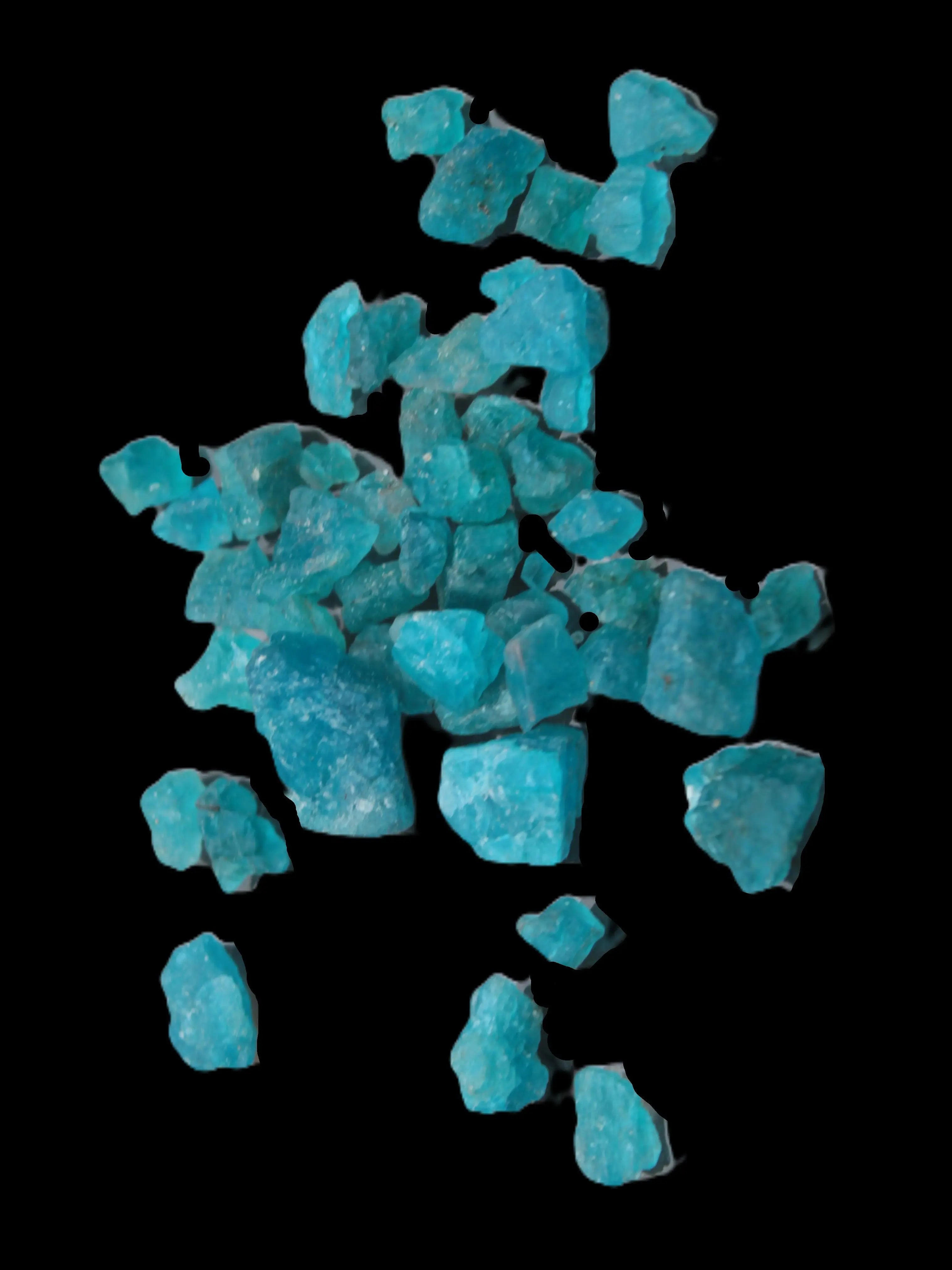 Blue Apatite tiny raw crystals 9-10g Rocks and Things