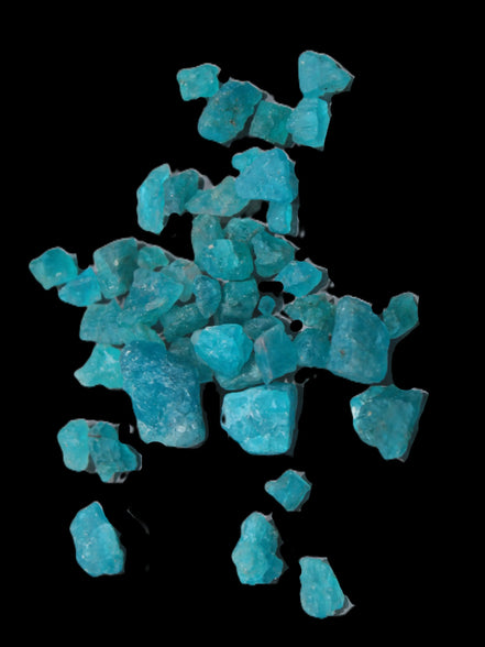 Blue Apatite tiny raw crystals 9-10g Rocks and Things