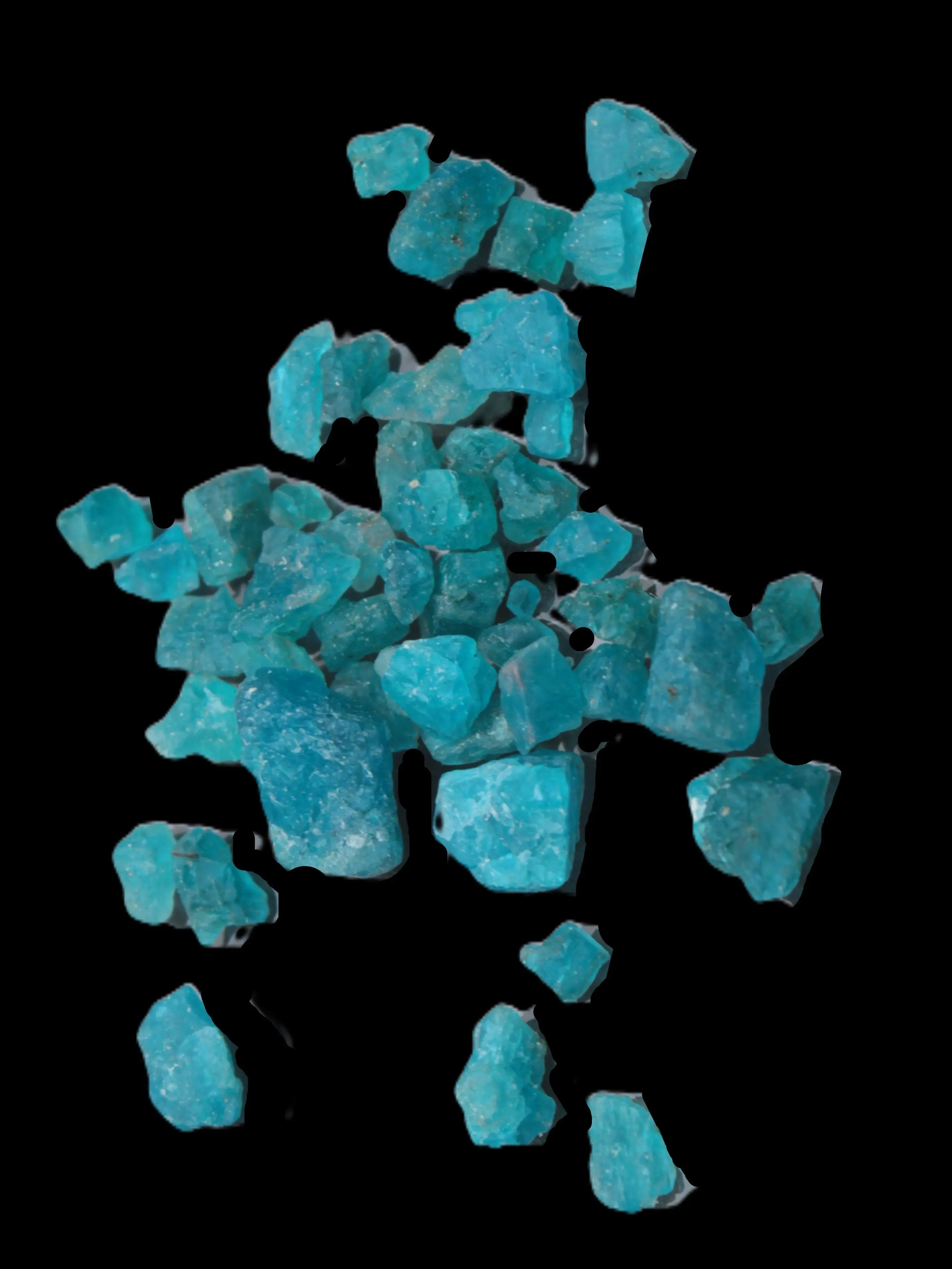 Blue Apatite tiny raw crystals 9-10g Rocks and Things