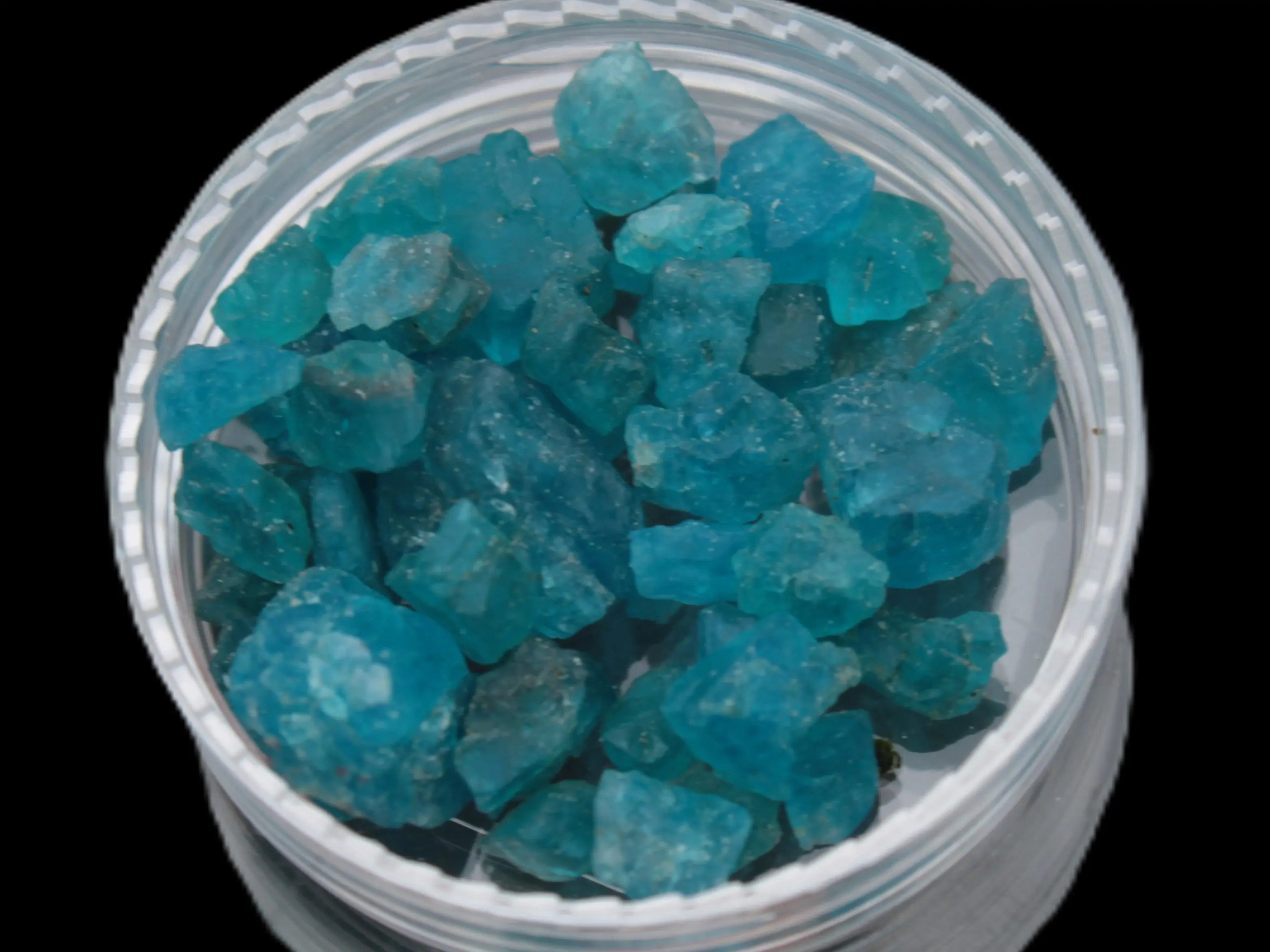 Blue Apatite tiny raw crystals 9-10g Rocks and Things