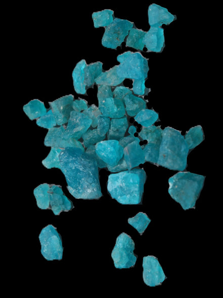 Blue Apatite tiny raw crystals 9-10g Rocks and Things