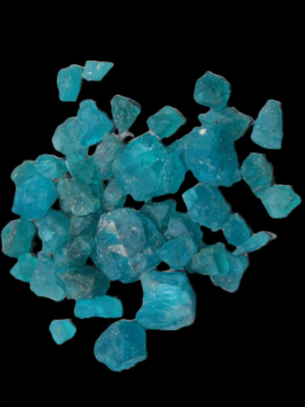 Blue Apatite tiny raw crystals 9-10g Rocks and Things