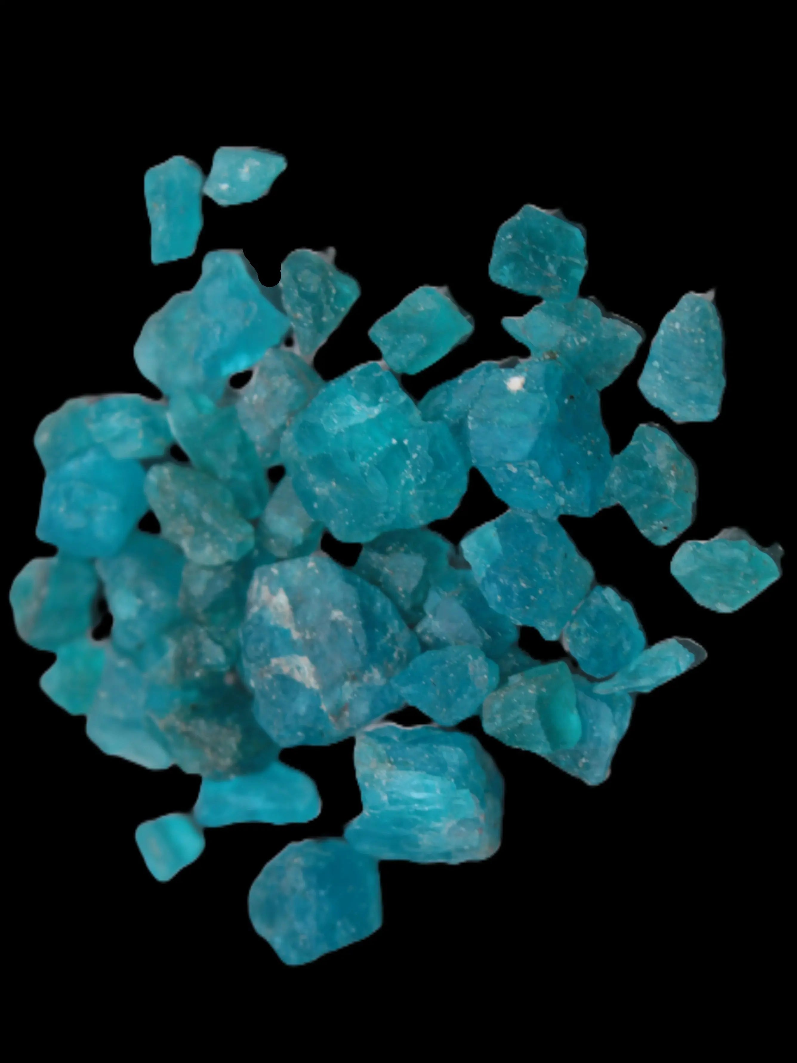 Blue Apatite tiny raw crystals 9-10g Rocks and Things