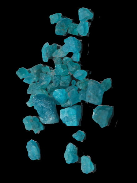 Blue Apatite tiny raw crystals 9-10g Rocks and Things