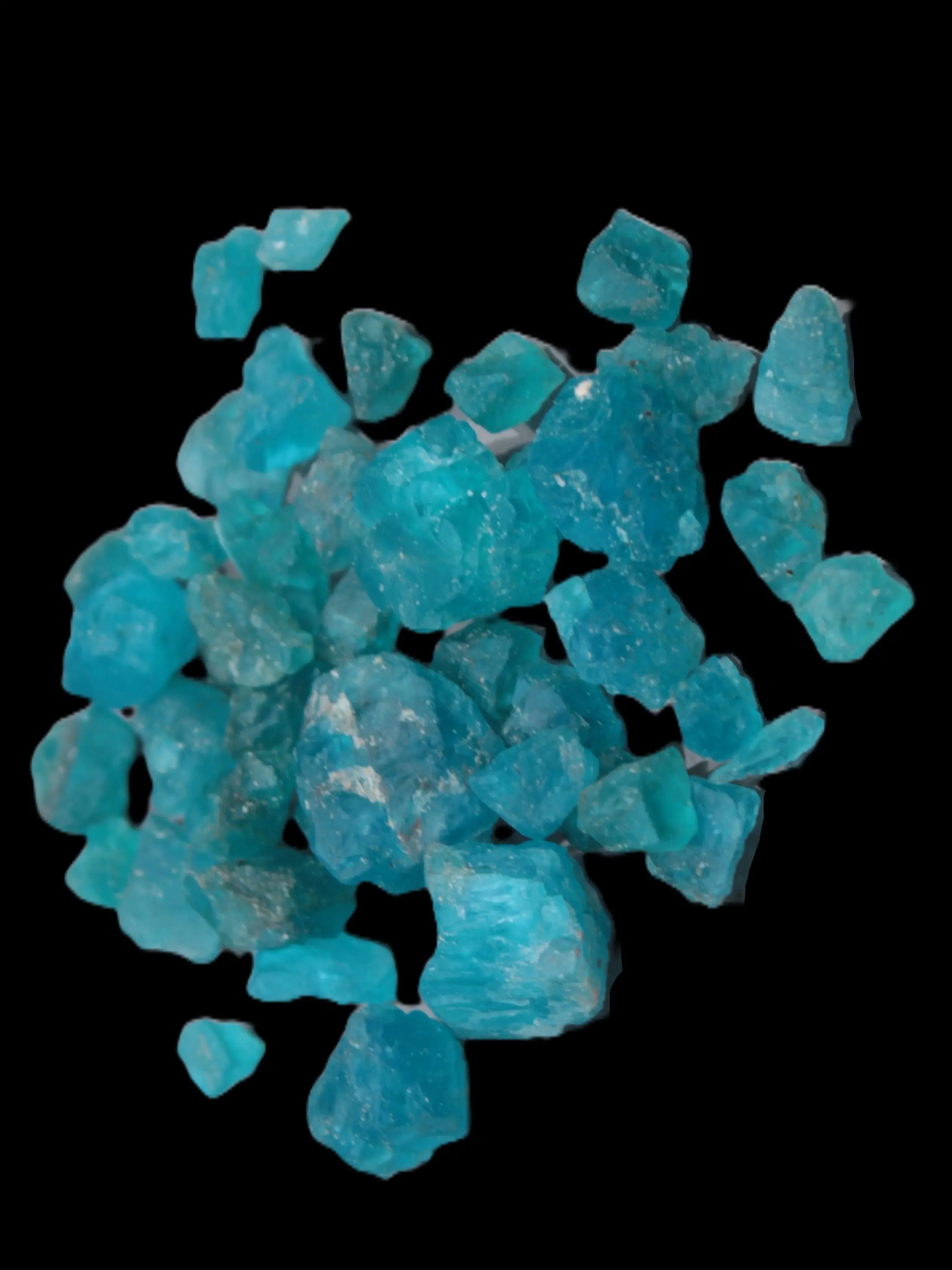 Blue Apatite tiny raw crystals 9-10g Rocks and Things
