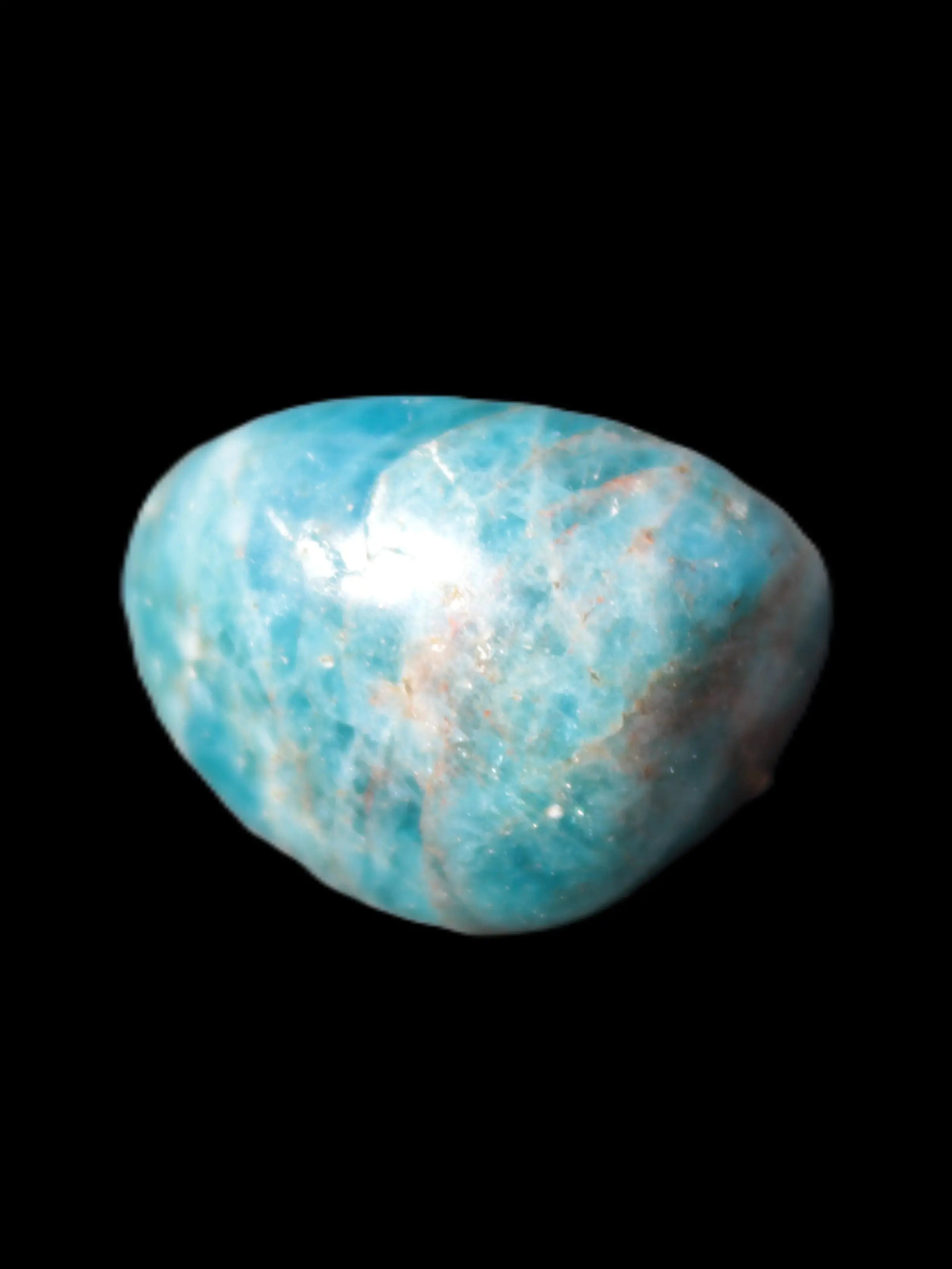 Blue Apatite tumbled stone 12-13g Rocks and Things