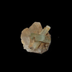 Blue Aquamarine Yellow Heliodor terminated crystal cross on double-terminated 10.3g in sunlight - Rocks and Things Store