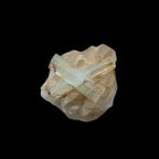 Blue Aquamarine Yellow Heliodor terminated crystal cross on double-terminated 10.3g in sunlight - Rocks and Things Store