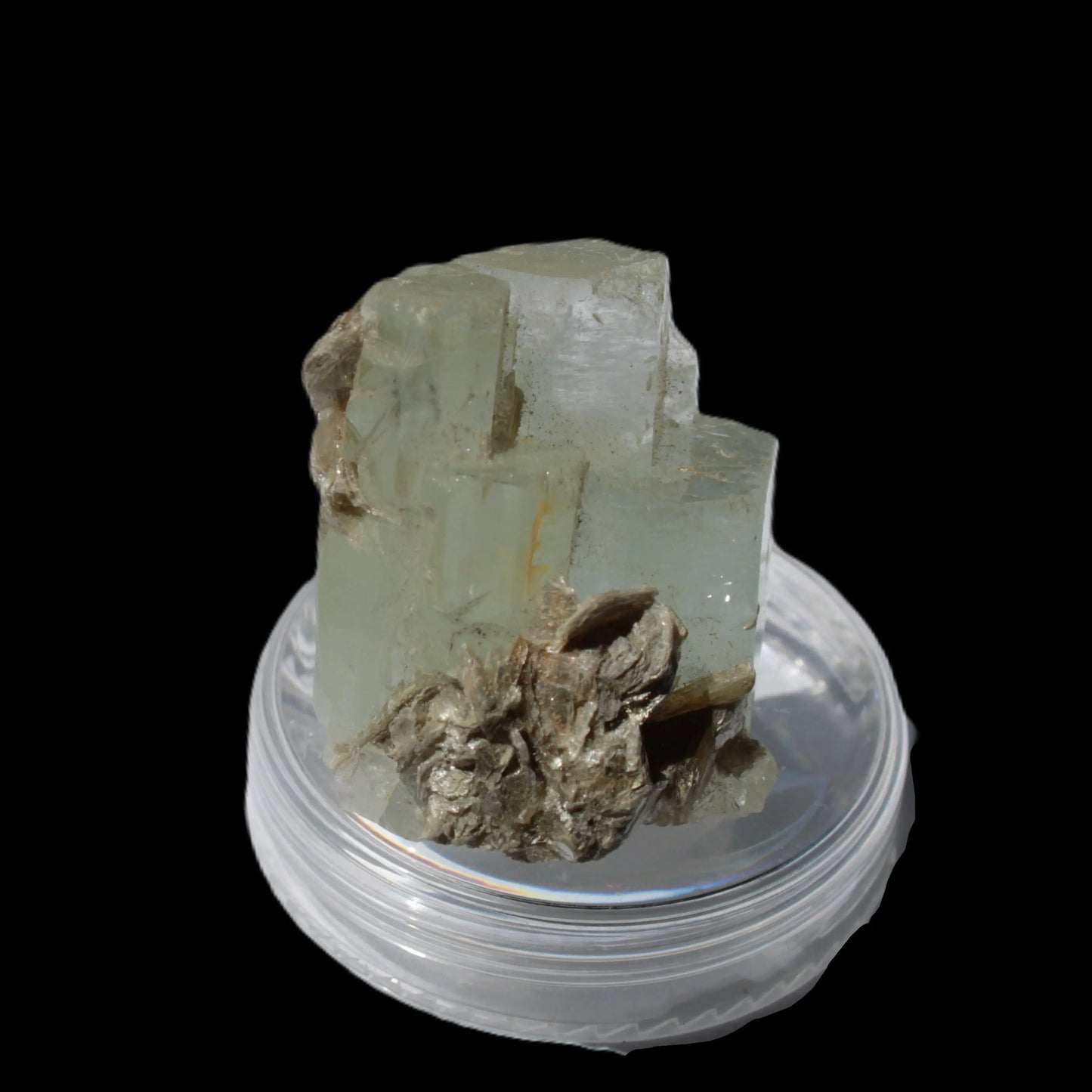 Blue Aquamarine stepped terminated crystal ladder with Muscovite from Afghanistan 26.4g Rocks and Things