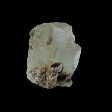 Blue Aquamarine stepped terminated crystal ladder with Muscovite from Afghanistan 26.4g in sunlight - Rocks and Things Store