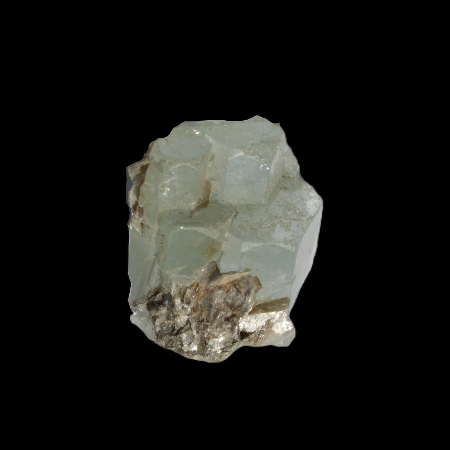 Blue Aquamarine stepped terminated crystal ladder with Muscovite from Afghanistan 26.4g Rocks and Things