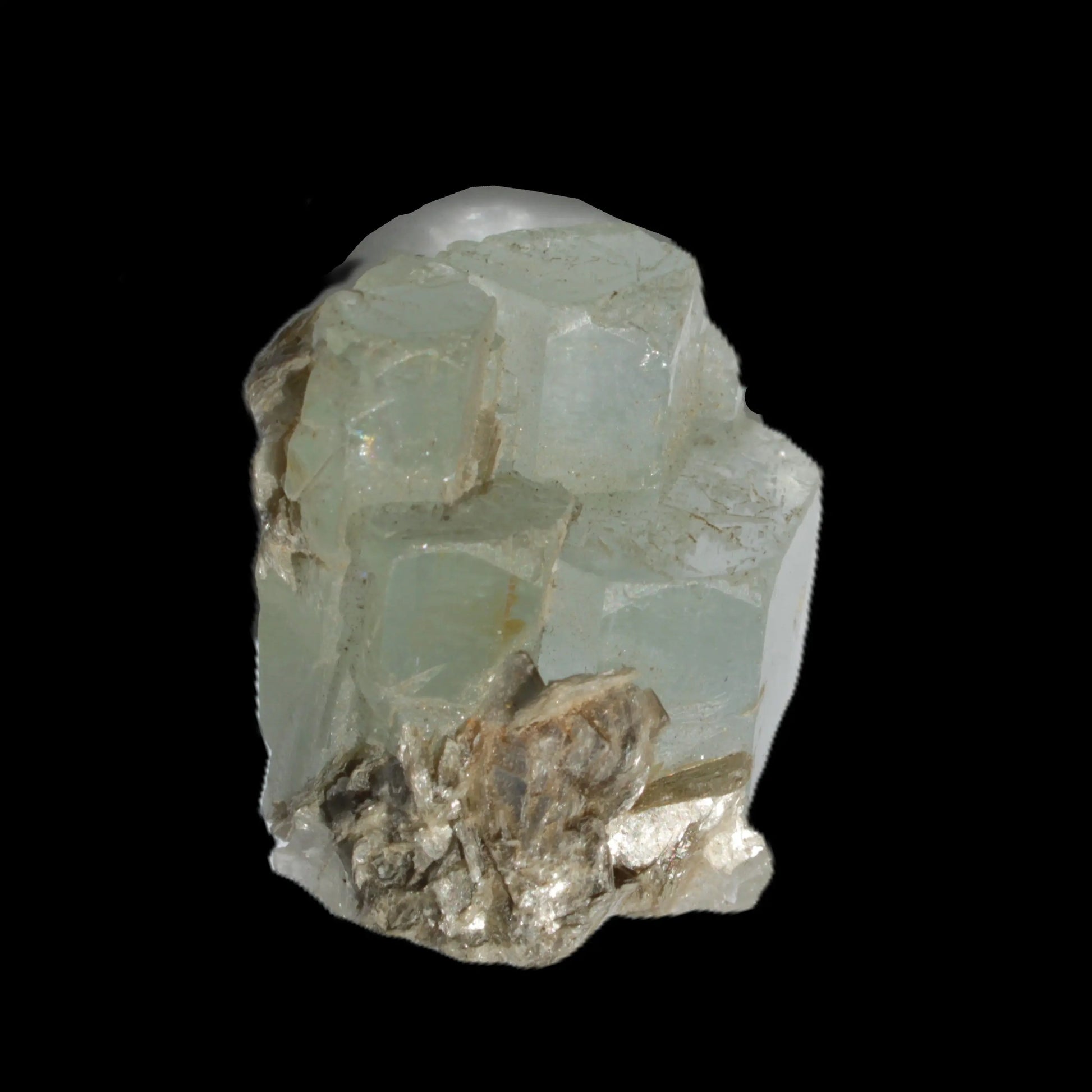 Blue Aquamarine stepped terminated crystal ladder with Muscovite from Afghanistan 26.4g Rocks and Things