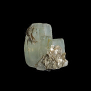 Blue Aquamarine stepped terminated crystal ladder with Muscovite from Afghanistan 26.4g in sunlight - Rocks and Things Store