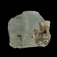 Blue Aquamarine stepped terminated crystal ladder with Muscovite from Afghanistan 26.4g in sunlight - Rocks and Things Store