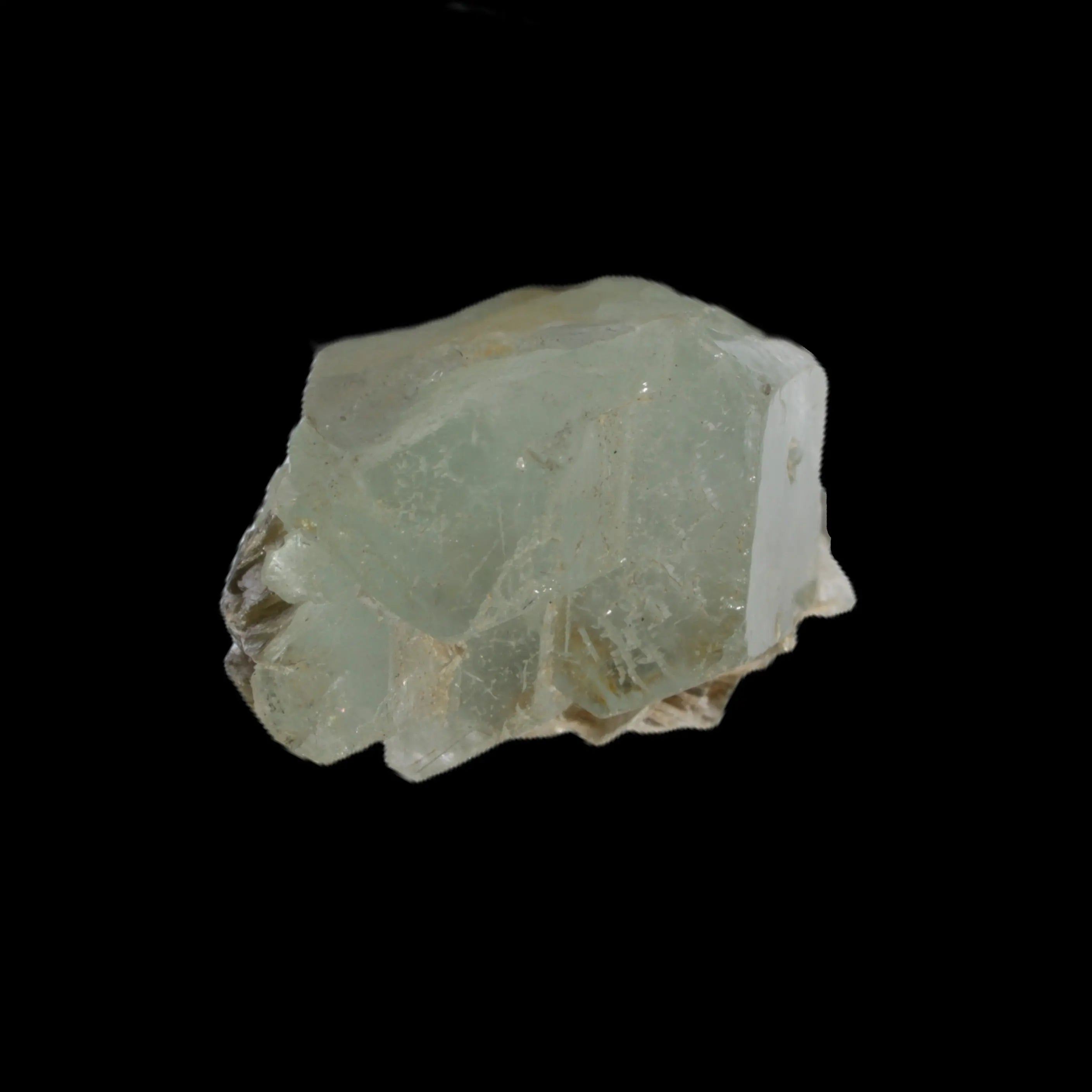 Blue Aquamarine stepped terminated crystal ladder with Muscovite from Afghanistan 26.4g in sunlight - Rocks and Things Store